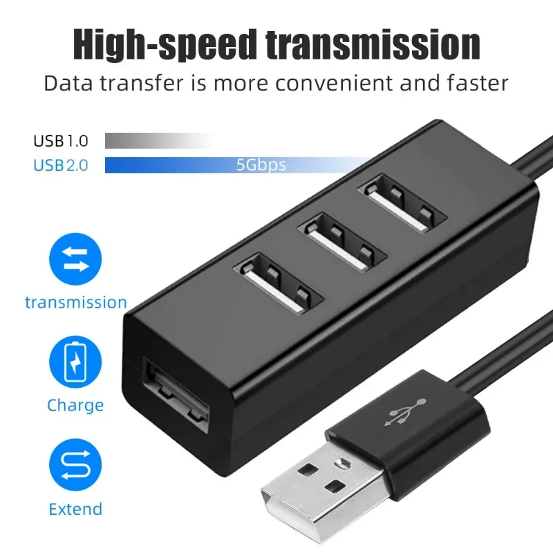 USB2.0 Power Adapter 3Ports Multi USB Splitter Hub Multiple Expander Electrical Socket High Speed Plugs Adaptor for Laptop Phone