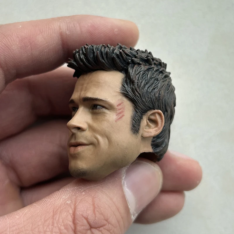 1/6 Young Brad Pitt Head Sculpt PVC Male Soldier Head Carving Model Fit 12'' Soldier Action Figure Body Dolls