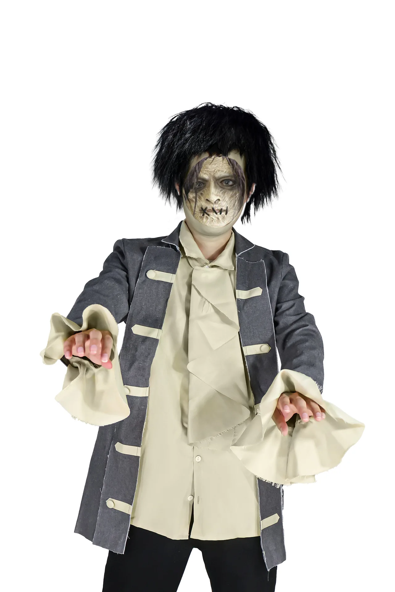 American Movies Hocus Crazy Witch Pocus Billy Butcherson Cosplay Costume Make Old Model Zombie Uniform Man Woman Carnival Suit