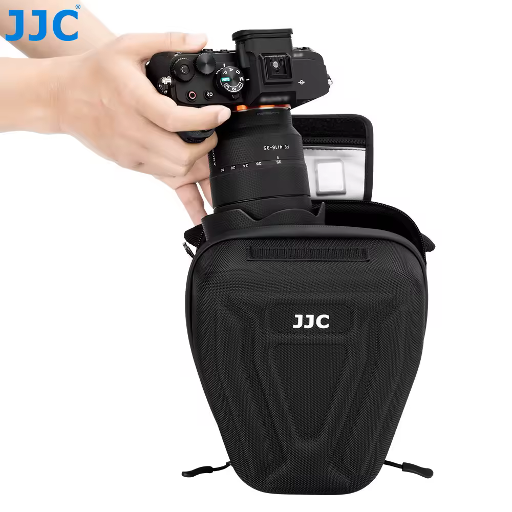מגן למצלמת JJC תיק נשיאה תואם למצלמות Canon R10 R8 R7 Sony a7C II a7R V a7CR a7 IV Nikon Zf Z8 Z7 Fujifilm
