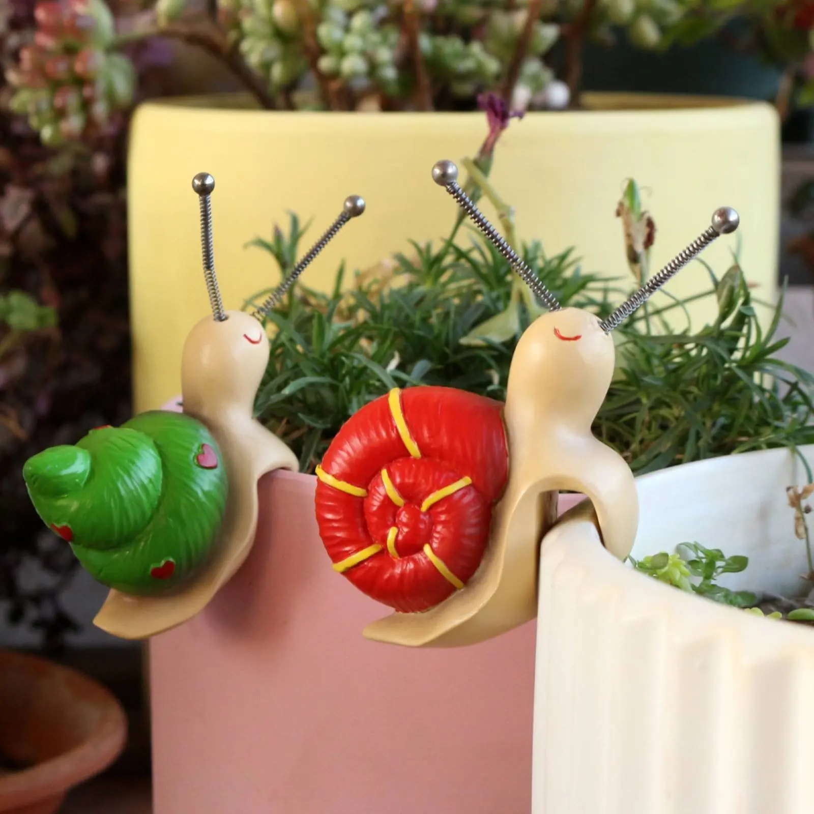 Estatuas caracol resina soporte macetas decoración regalo plantas - imagen 3