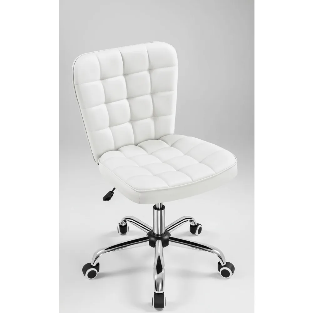 

Современное тафтинговое офисное кресло без подлокотников из искусственной кожи с регулируемой высотой на колесах для дома/офиса