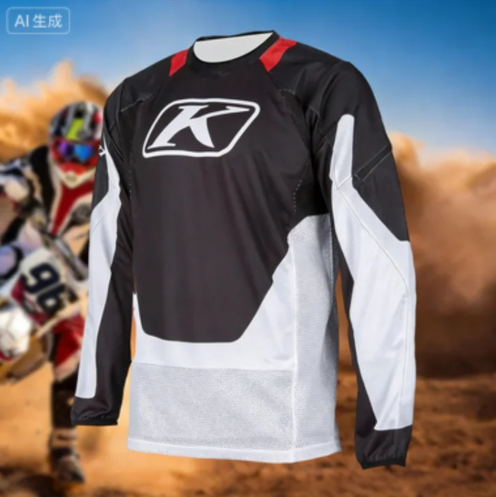 

Summer BMX DH MTB Long Sleeved T-Shirt Bicycles Clothes KLTM Retro Motocross Jerseys Motorcycle Mountain Bike Cycling Clothing