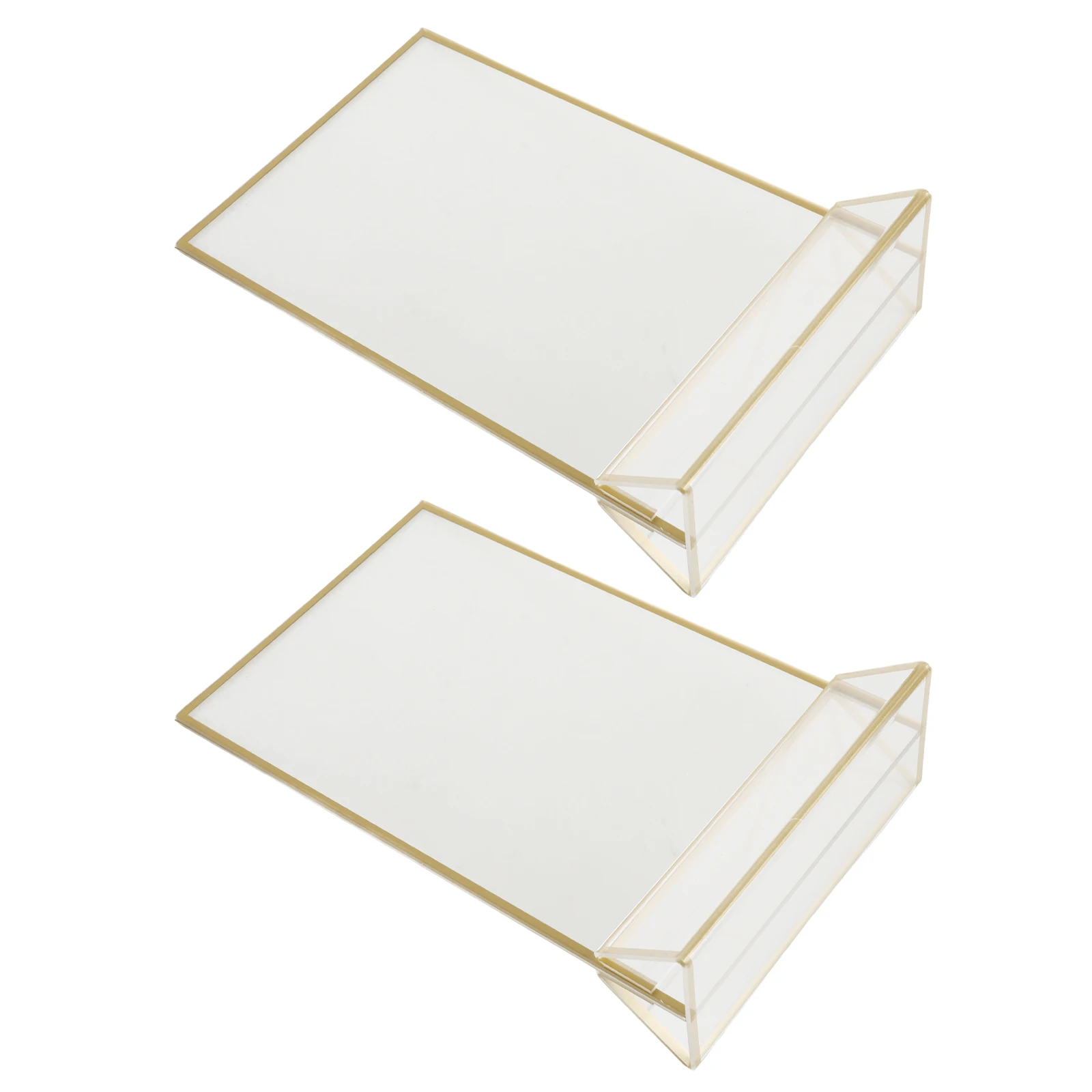 

2pcs Acrylic Table Sign Holder Clear Display Board for Paper Stand Easel Number Frame Picture Wedding Decor Menu Signs