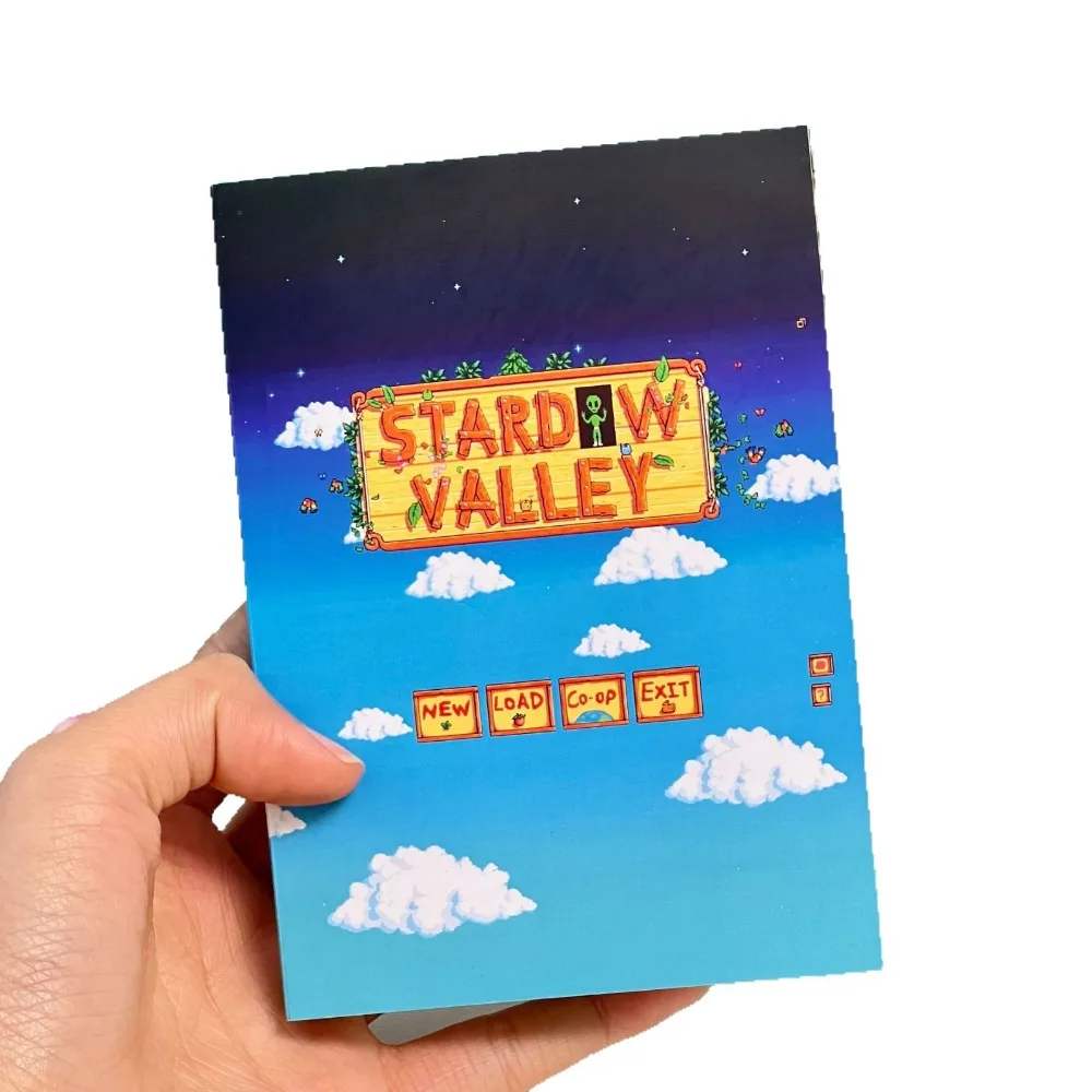Stardew Valley-libro de pegatinas troqueladas estilo píxel, diario artesanal, Material de decoración divertido, bonito, encantador, creativo, único