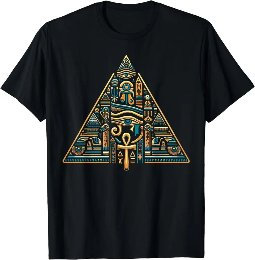 Egypt Sphinx Pharoah Ancient Pyramid Hieroglyphics Shirt S-5XL