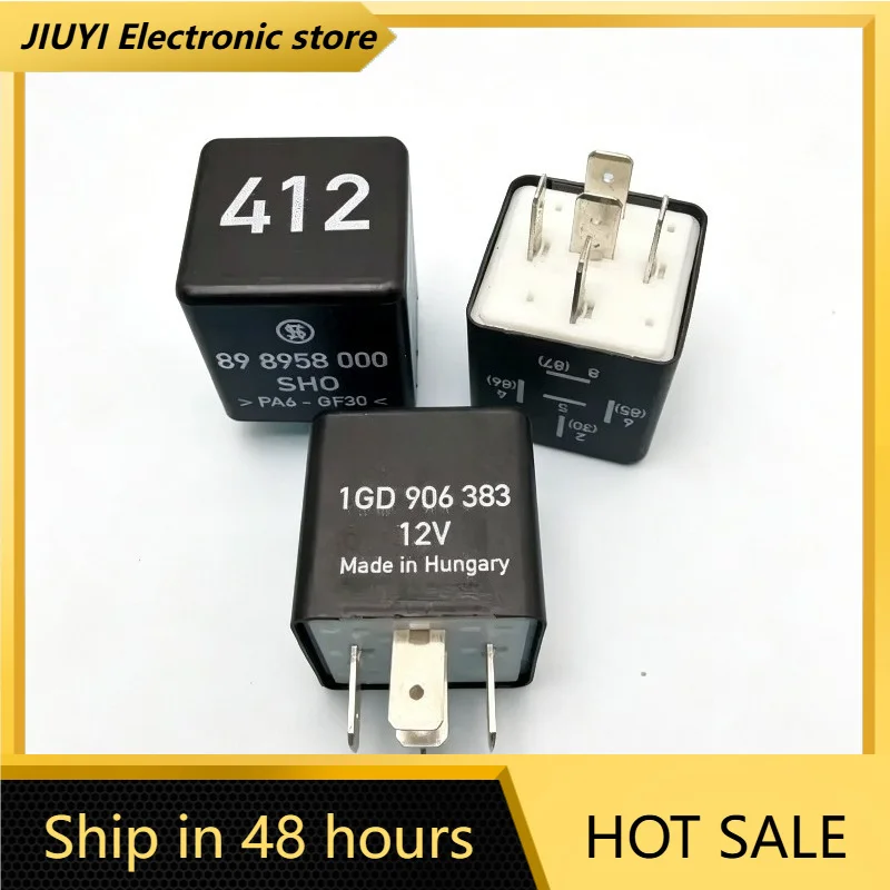 1GD906383 No.412 DC12V Automotive Relay 5Pin SPDT Multi‑Purpose Vehicle Replacement Relay