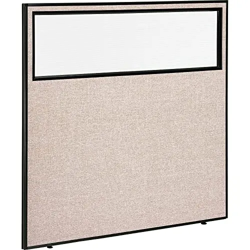 Office Partition Panel with Partial Window, 60-1/4