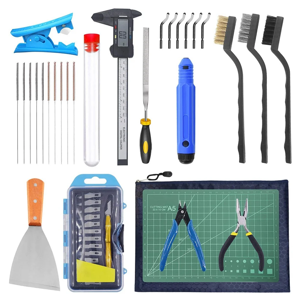 42 Pcs 3D Printer Tool Kit Debur Tool Cleaning and Removal Tool for 3D Printing Model Removing, Cleaning, Finishing