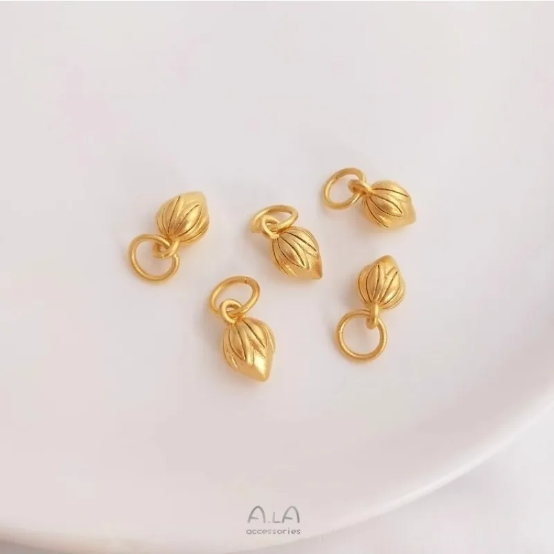 Pendant Wholesale Vietnam Sand Gold Lotus Bud Cherry Blossom Gourd Flat Lock Pendant DIY Jewelry Necklace Jewelry Pendant