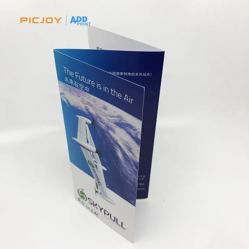 50 0.Zhang.Custom.Custom Z-Fold Aircraft Brochure Matte High-Quality Product Promotion Digital Printing Trifold Leafle