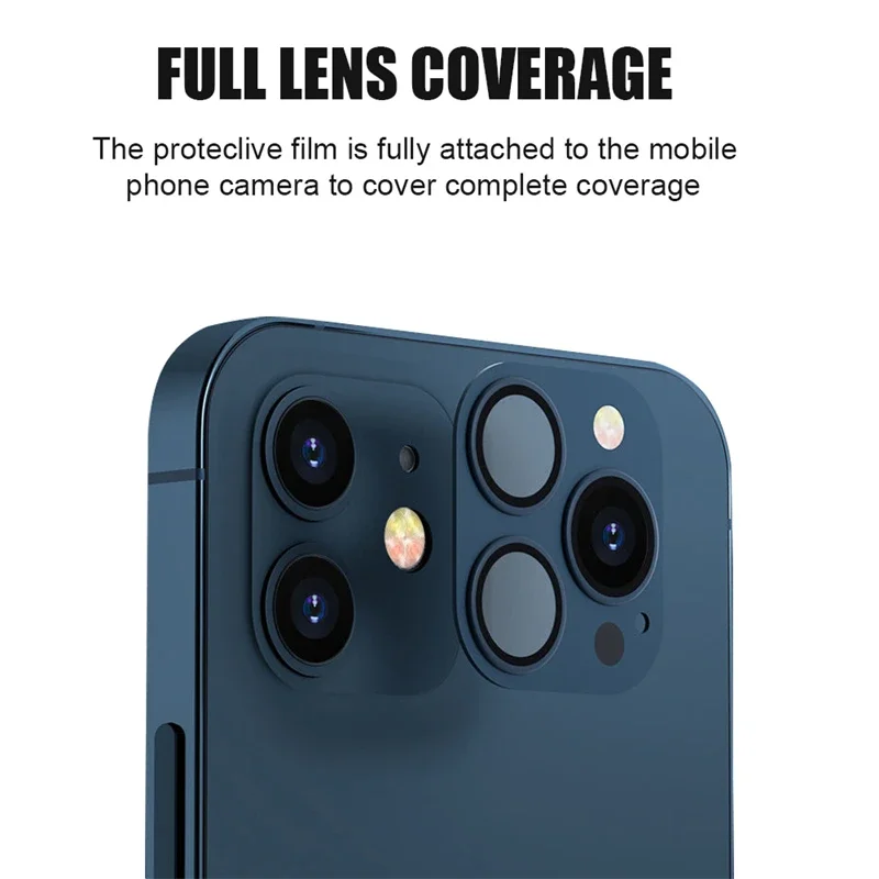 Secondi cambia la protezione modificata dell'obiettivo della fotocamera falsa per iPhone 12 passa a 12Pro Mod pellicola di vetro Cover adesiva per telefono in lega di titanio