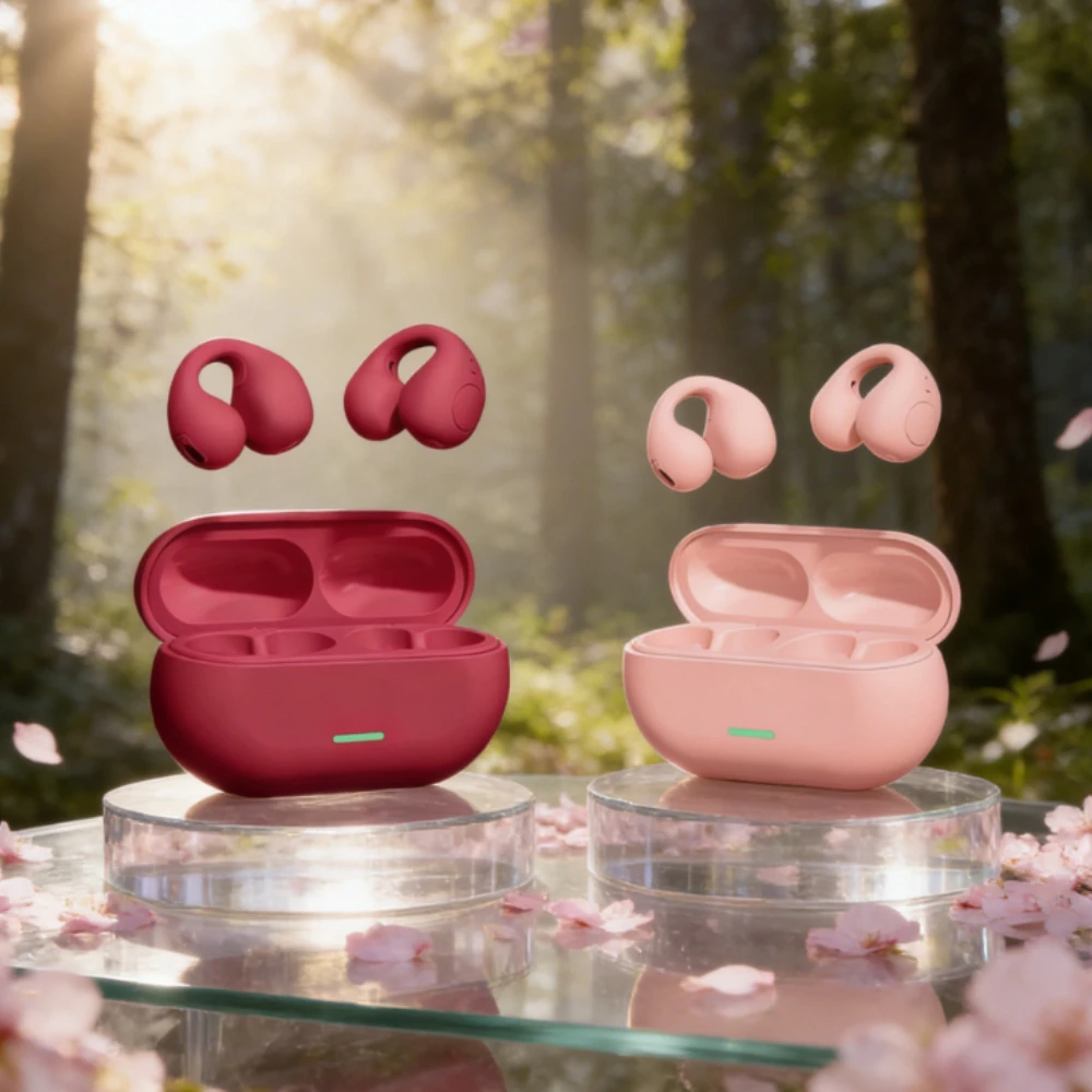 T75 Fone Bluetooth Headset 5.3 Wireless Air Conduction Headphones Clip Ear Music Noise Canceling HD Call Sports Gaming Earphone