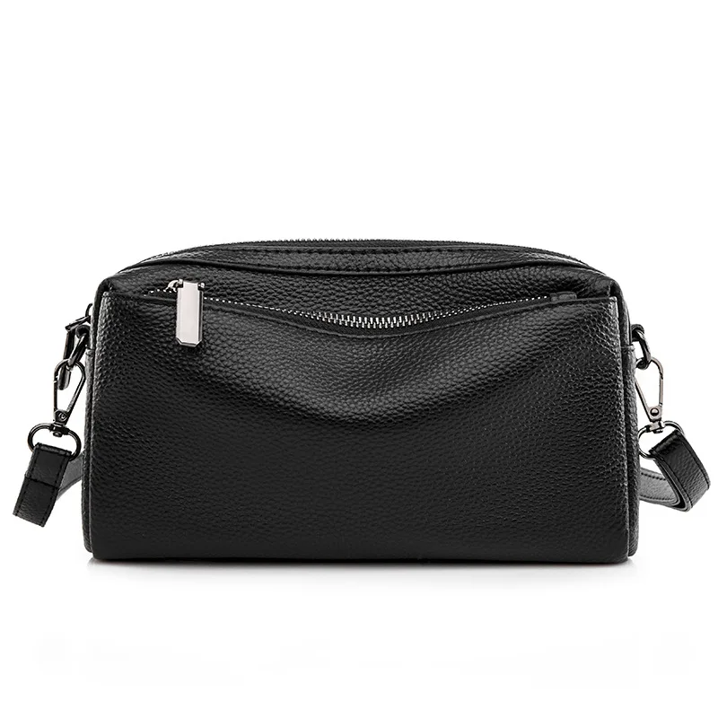 Genuine Leather Multilayer Purse Handbags Women Shoulder Bags Designer Crossbody Bag For Female Simple Fashion Messenger Bags