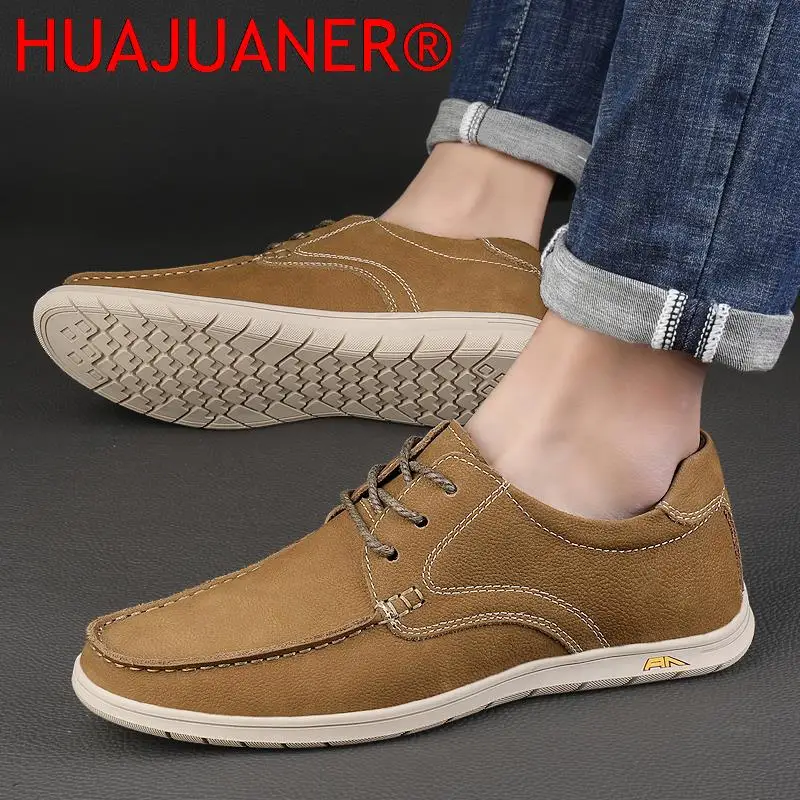 Brand Luxury Men Casual Shoes Classic Men's Skateboard Shoes Genuine Leather Skate Shoes High Quality Mens Formal Shoes Lace-up