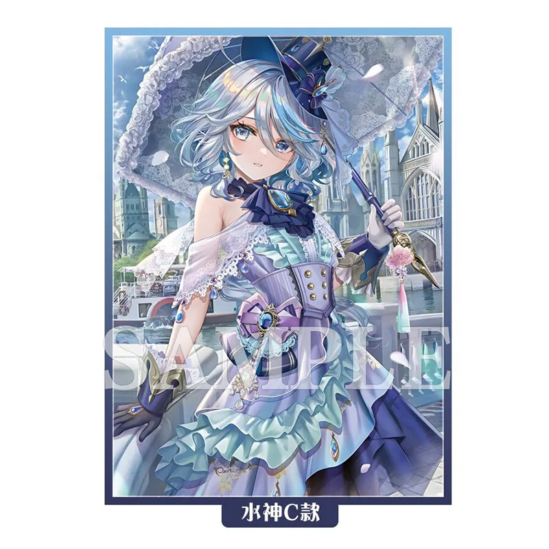 60pcs/set Genshin Impact Furina de Fontaine Card Sleeve Anime Game Collection Card Protective Cover Gift Toy 67*92mm