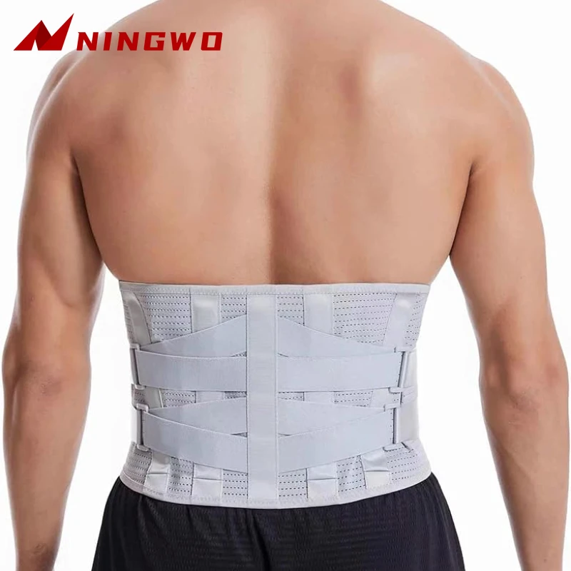 

Back Support Belt,Breathable Lumbar back brace for pain relief,Herniated Disc,Waist Trimmer with Adjustable Straps for Sports