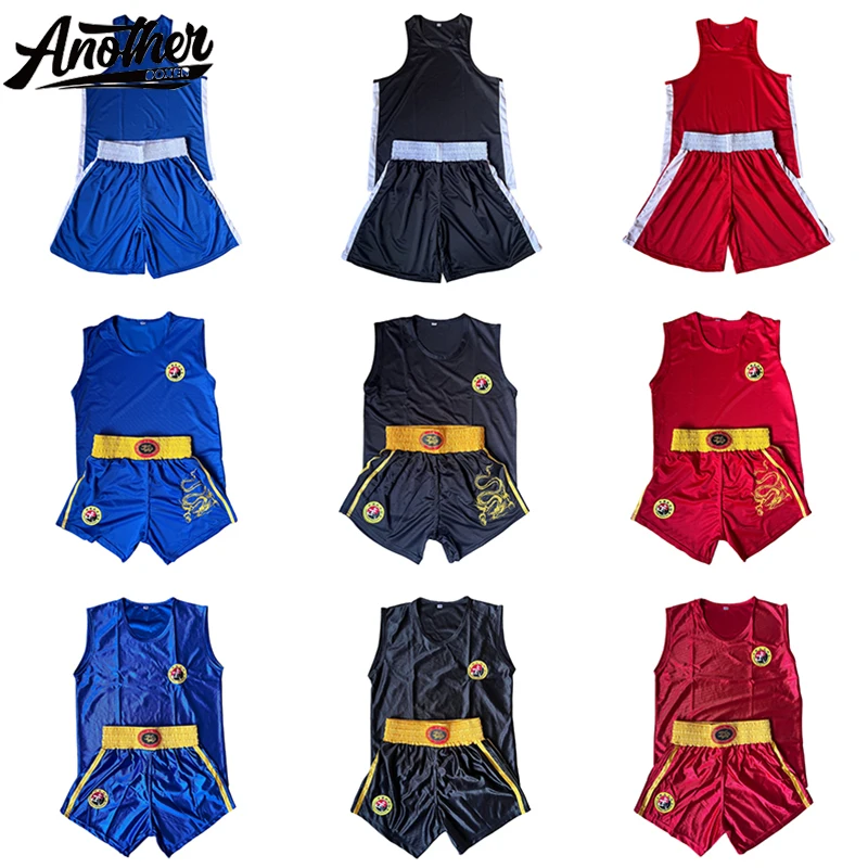 الملاكمة التايلاندية السراويل الاطفال صبي فتاة سراويل ملاكمة جيرسي مجموعة الرجال النساء ساندا الووشو فنون الدفاع عن النفس القتال ارتداء المصارعة كيك بوكسينغ الدعاوى #1