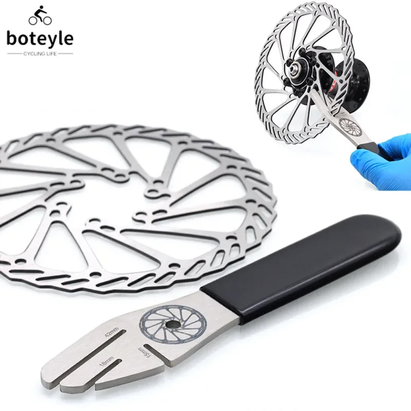 

MTB Bike Bicycle Disc Brake Rotor Alignment Truing Tools Mountain Bicycle Disc Flattening Correction Wrench Stainless Steel Tool