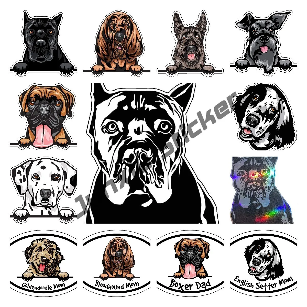 English Setter Schnauzer Goldendoodle Scottish Terrier Boxer Bloodhound Dog Breed Laptops The Whole Body Stickers Glue Sticker