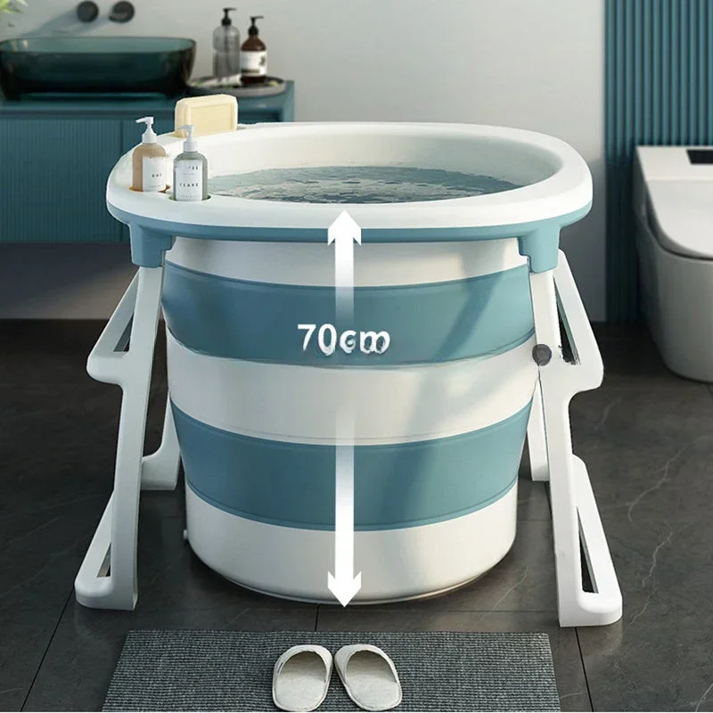 Household Portable Bathtub Adult Foldable High Bath Bucket Small Apartment hot tub large