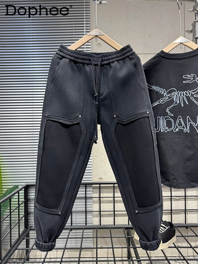 

2025 New Fashion Washed Thick Sports Pants Stylish Youth Trendy Versatile Loose Casual Pants for Men