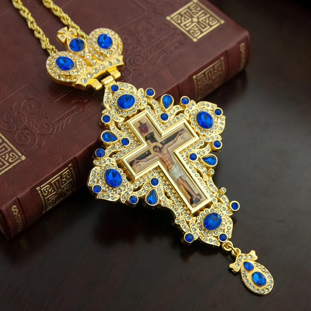 HTISOK Orthodoxer Anhänger Kreuz Zinklegierung Kruzifix Christliches Kreuz Erstkommunion christliches Kreuz Anhänger Kreuz – Detail 14
