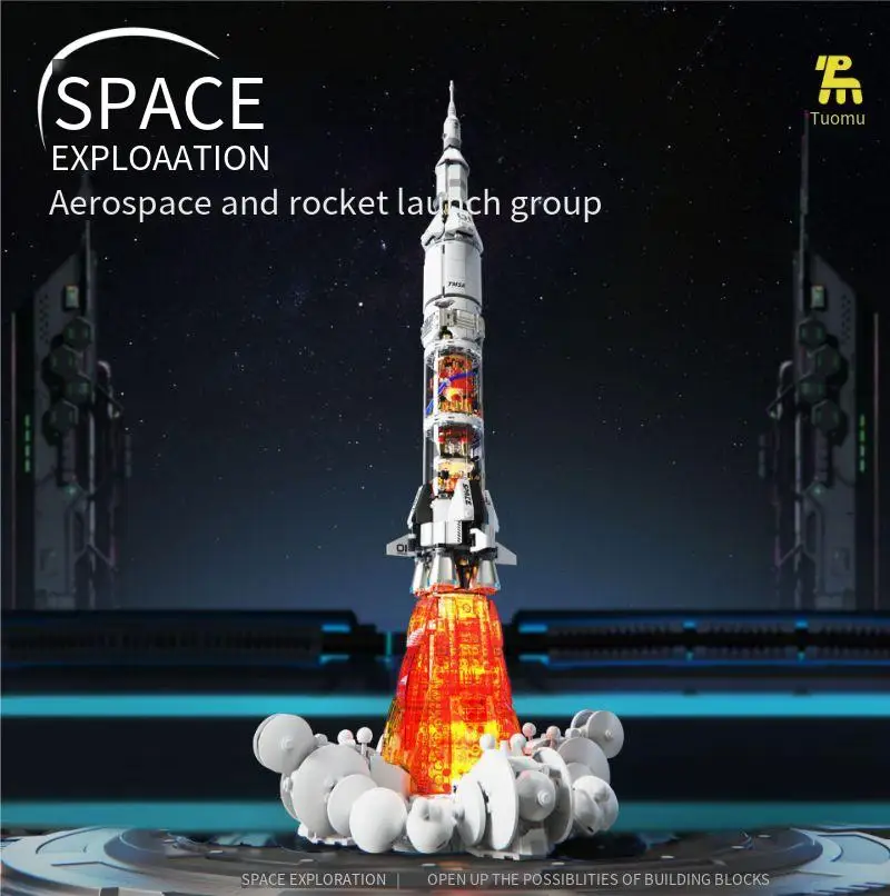 

Space exploration rocket building blocks, aerospace series aircraft building blocks, space station children's toy kit