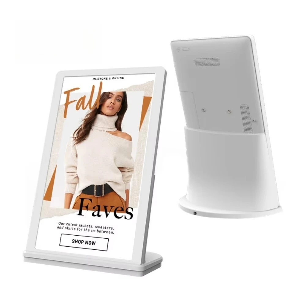 Display Stand All Mounted On Tablet, Stand Android 13 For Restaurant Menu Shopping Mall