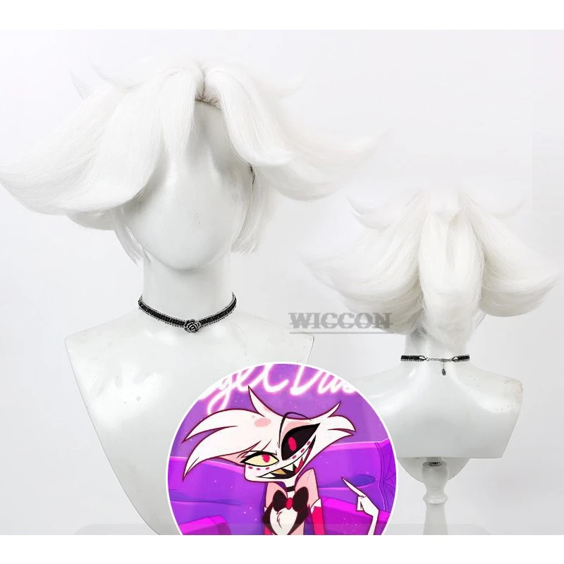 Hazzbin Charlie Momningstar Cosplay Wig Anime Hotel Cherri Bomb Cosplay Wig ALASTOR Hair Lucifer wig Rutte Dust Angel Halloween