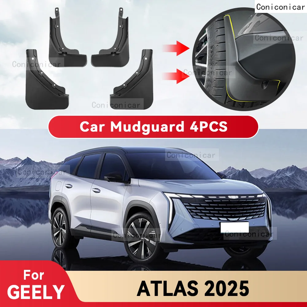 

For GEELY ATLAS 2025 Mud Flaps Splash Guard Mudguards MudFlaps Front Rear Fender Styling Car Protector Accessories