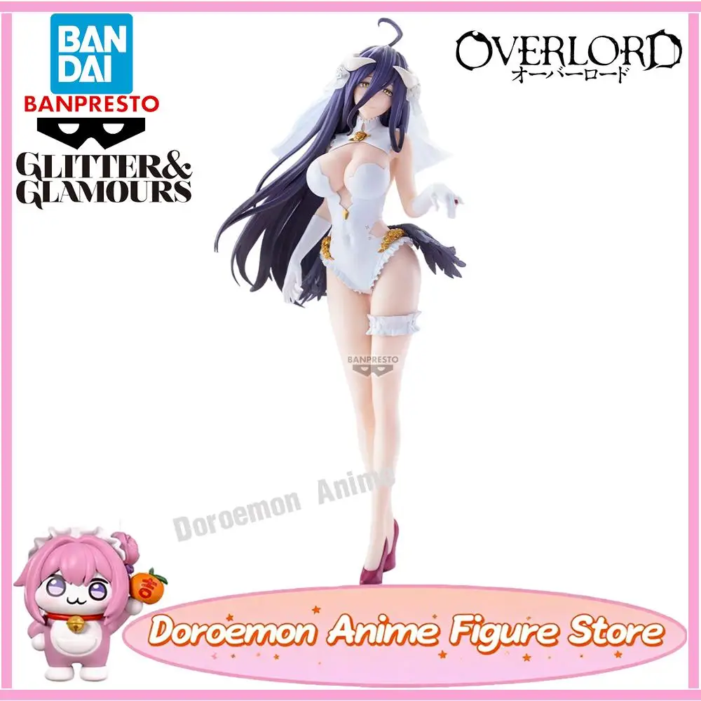 

In Stock Original Bandai Banpresto Glitter & Glamours Overlord Albedo Flower Wedding Anime Beauty Girls Model Toys Figures Gift