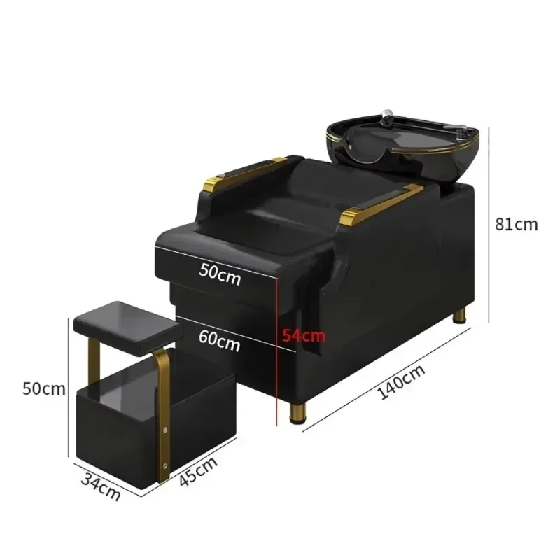 #Simple Comfortable Shampoo Bed Unique Nordic Fashion Custom Shampoo Bed Delicacy Delicacy Cadeira De Barbearia Salon Furniture