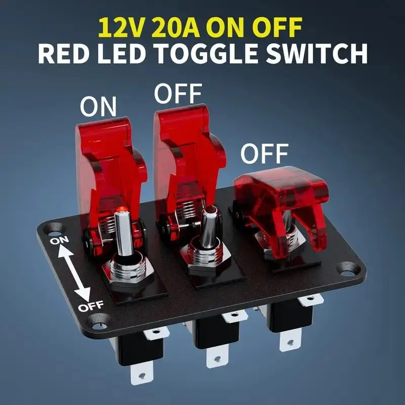 20A Fuse Accessories For Boat Truck Trailer RV 24V 12V Switch Panel Racing Car Starter Ignition Start Button Light Toggle Rocker