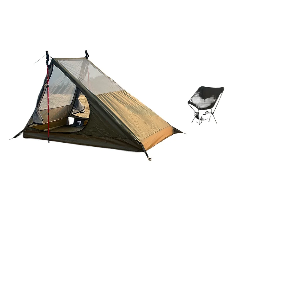 Lightweight Single Person Camping Tent for Outdoor Hiking Backpacking Mosquito Proof Breathable No Pole Inner Tent for US EU