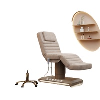 Luxury salon electric spa beauty treatment chair luxury curved facial lash eyelash extension bed beauty brown massage table