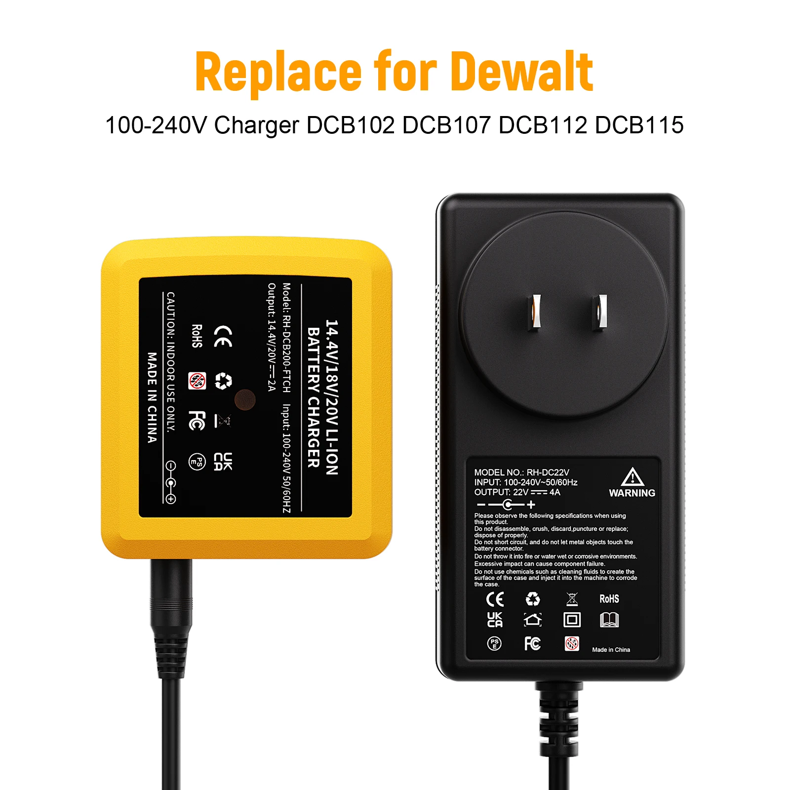 For Dewalt Battery Charger Replacement Battery Charger for Dewalt Lithium Battery DCB200 DCB609,DCB182,DCB184 Battery Adapter