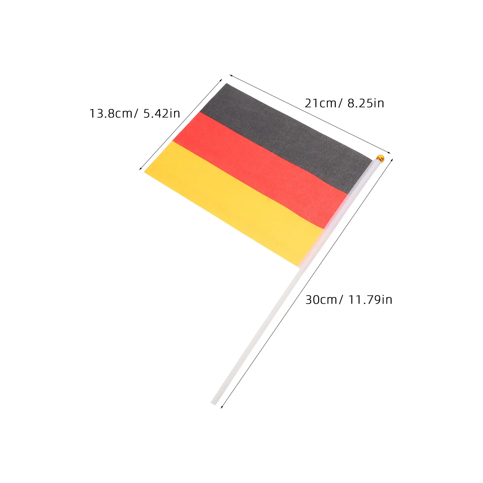 Mini Flags Pack 10 Pieces Official Tournament Country Flags for Decoration Fan Gear Stadium Party Supplies