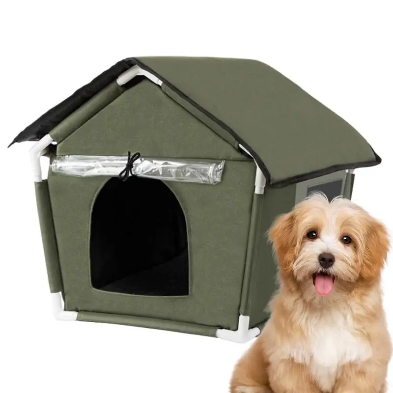 

Outdoor Cat House Weatherproof Small Dog House Foldable Cat Nest Outside With Removable Cushion Pet House Waterproof Pet Cave