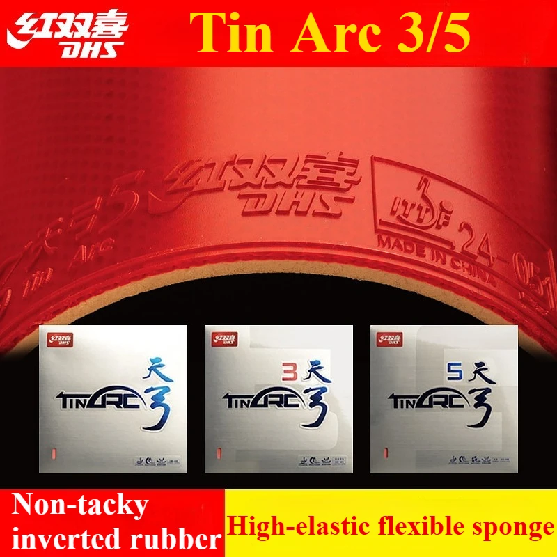 

DHS Tin Arc 3/5 Table Tennis Rubber Racket Rubber Sheet Pips in Internal Energy Ping Pong Rubber Cake Sponge High Elasticity