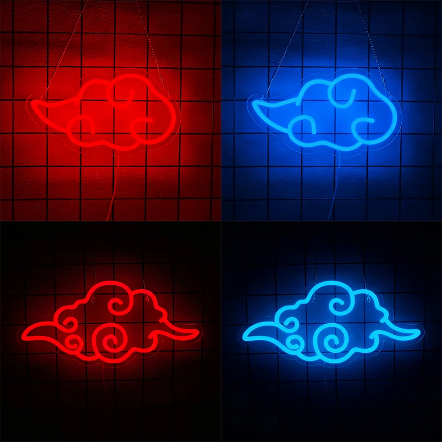 Anime Cloud Led Neon Sign, Usb Neon Sign At Night, Bedroom Game Room, Man Cave Party Decor, Gifts For Your Son And Boyfriend.