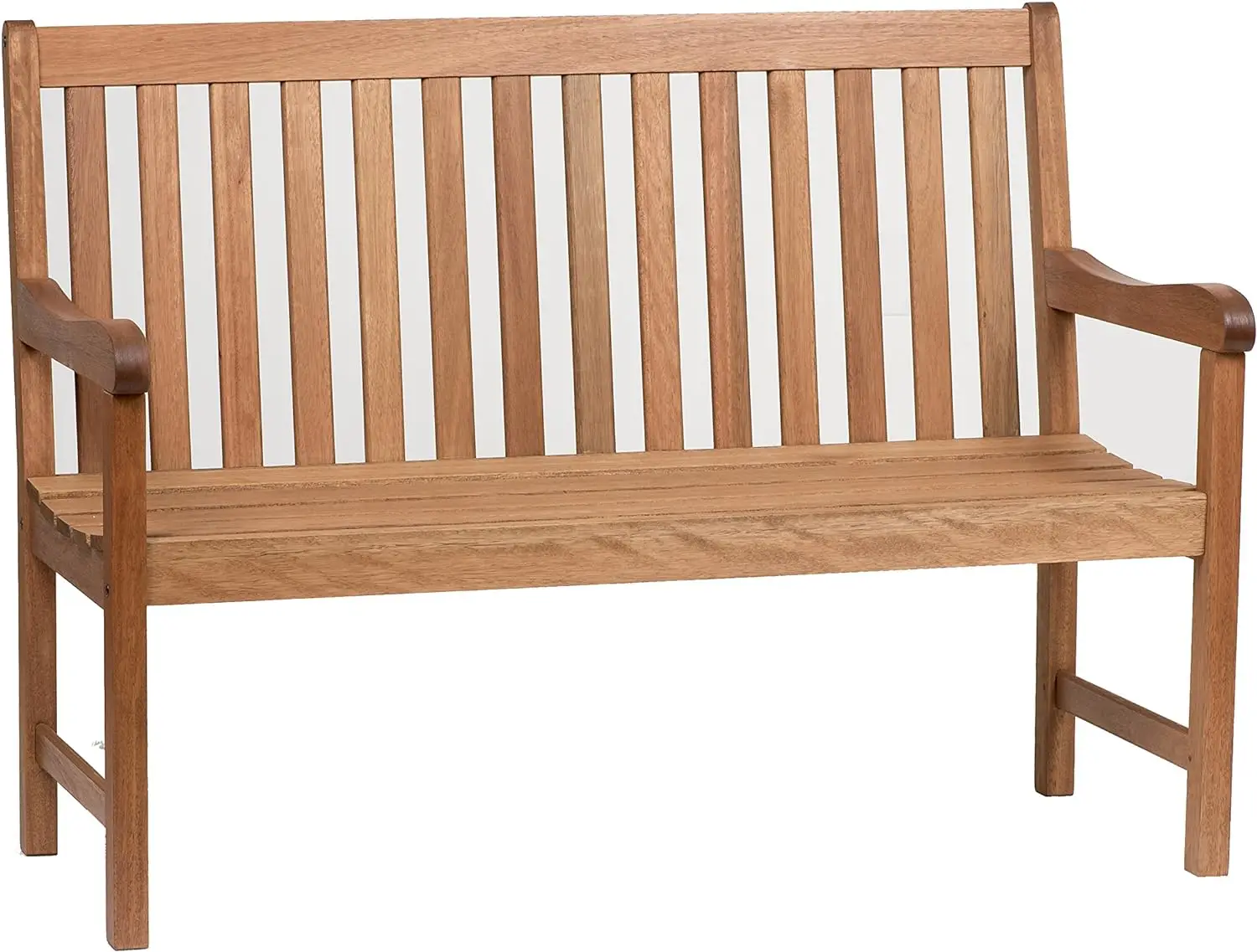 

Amazonia Milano 4-Feet Patio Bench | Eucalyptus Wood | Ideal for Outdoors and Indoors, Light Brown