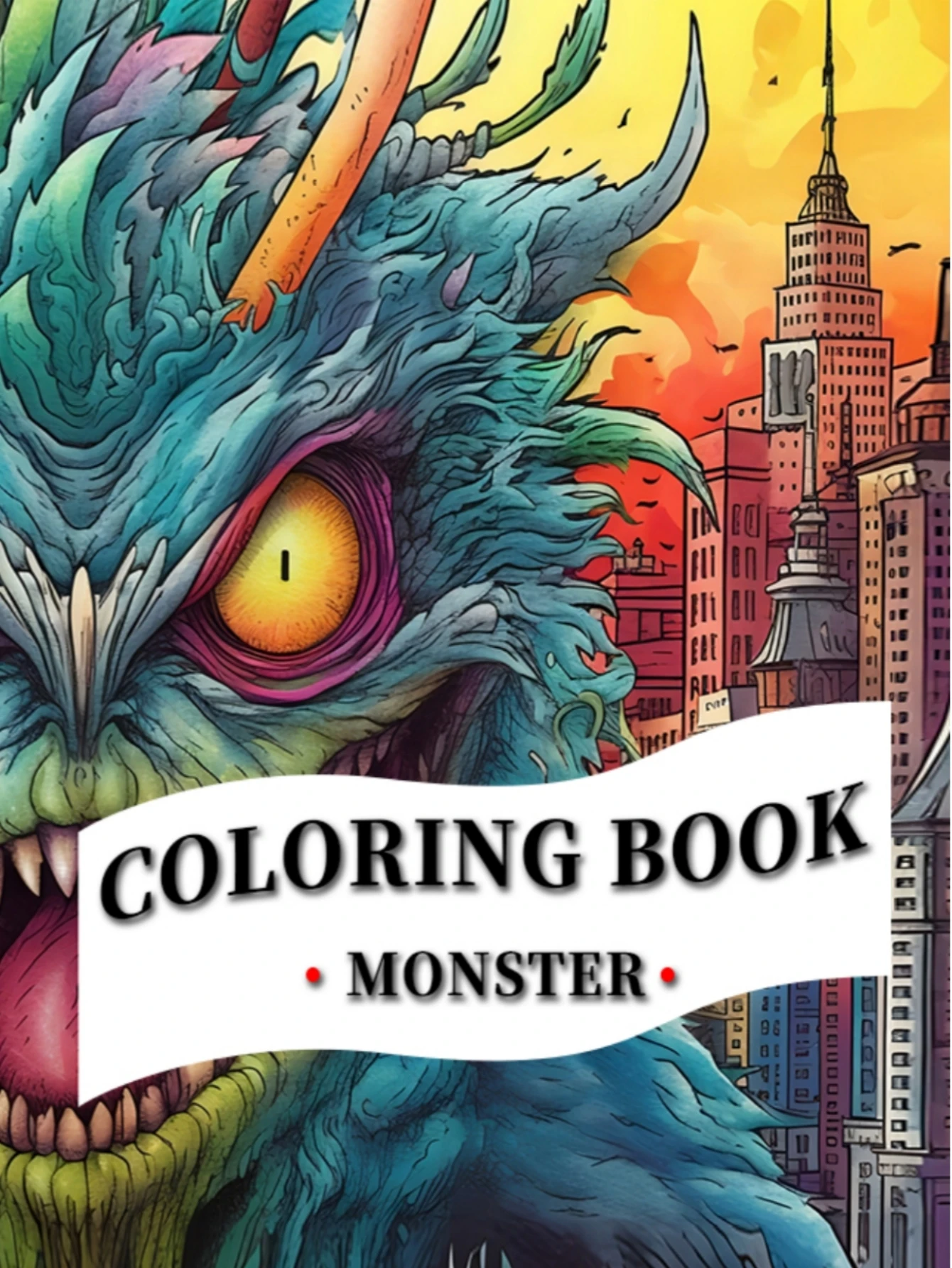 1pc Monster Coloring Book Original Upgraded Paper Thickened 20 Pages Coloring Books Gift For Holiday Birthday