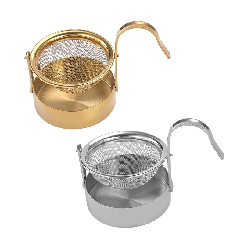 New Rotatable Tea Infuser Stainless Steel Fine Mesh Tea Leaf Spice Strainer Filter Diffuser for Mug Teapot Kitchen Accessories