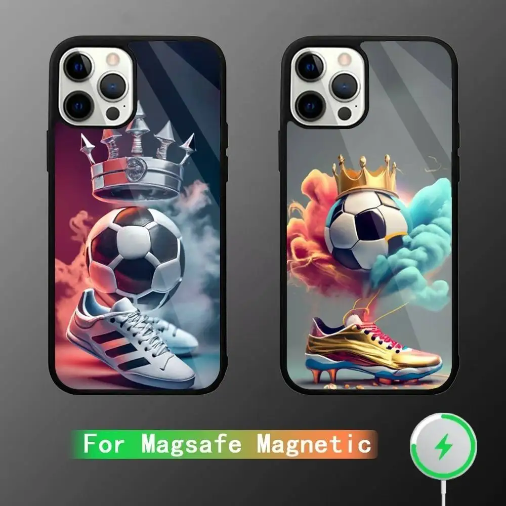 

Football Sport Phone Case For iPhone 17,16,15,14,13,12,11,Pro,Max,Plus,Mini,SE4,E Magnetic Magsafe Wireless Charging