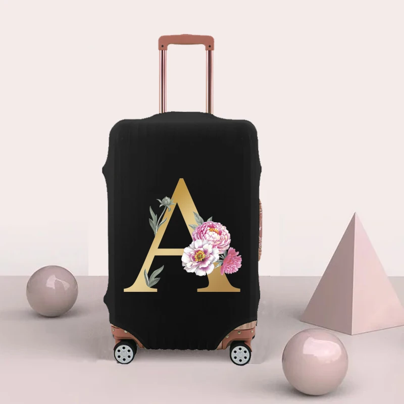 18-32 Inch Trolley Dust Bag Thick Protective Trunk Elastic Cove Travel Luggage Cover Alphabet Flower Print Suitcase Accessories