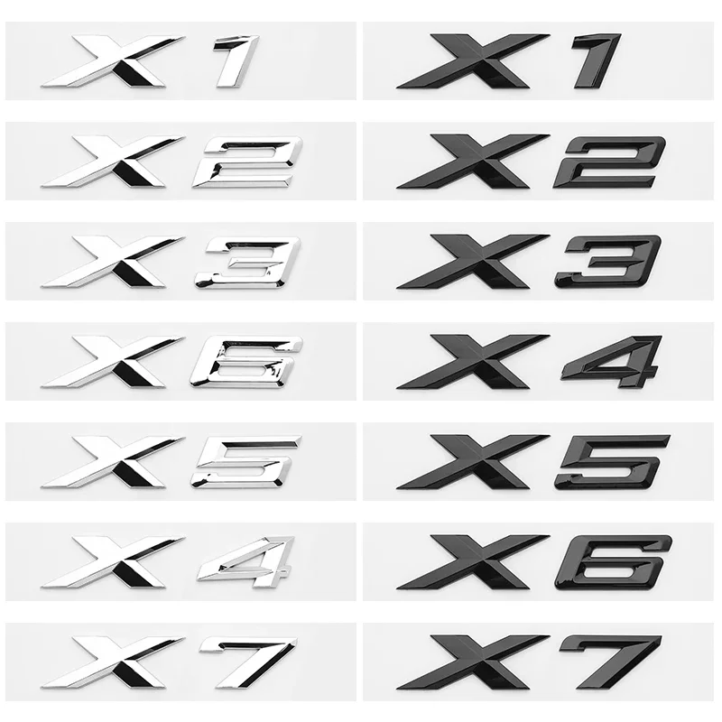 For BMW X3G01 rear label F25 X1F48 X2X5g05 X6G06 GT car rear box number letter label ABS decorative four-drive XDrive side label