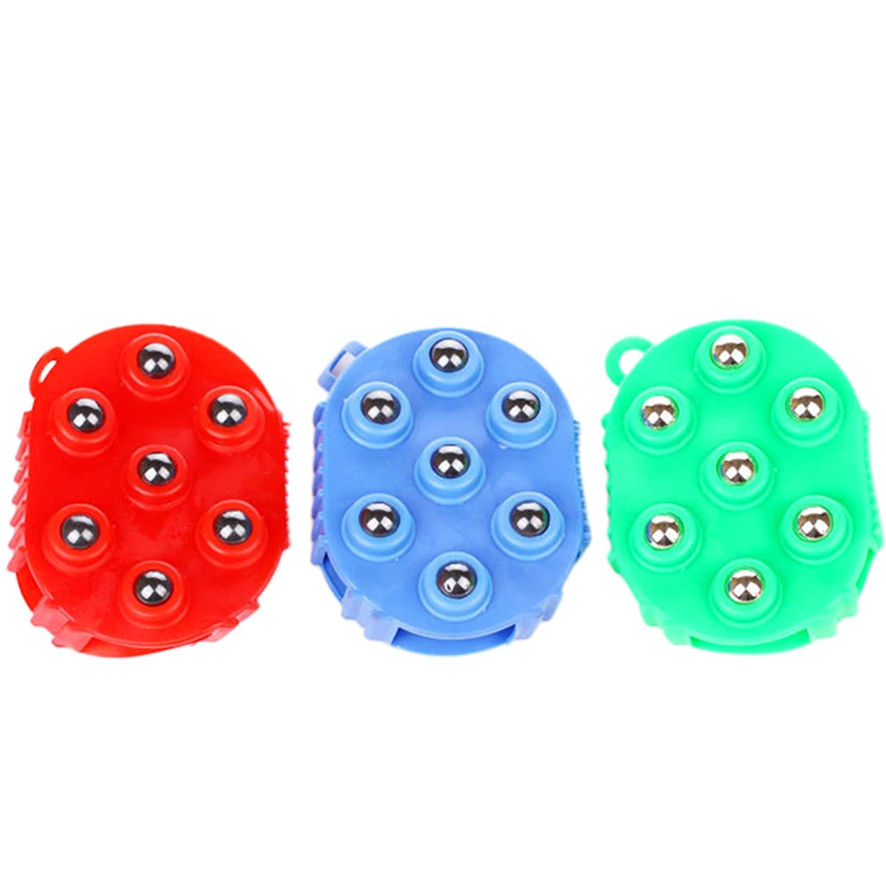 Силиконовый 7 шариков массажер Glove Glove 360 ° вращающиеся ручные инструменты массажер инструменты мышечная боль для снятия боль