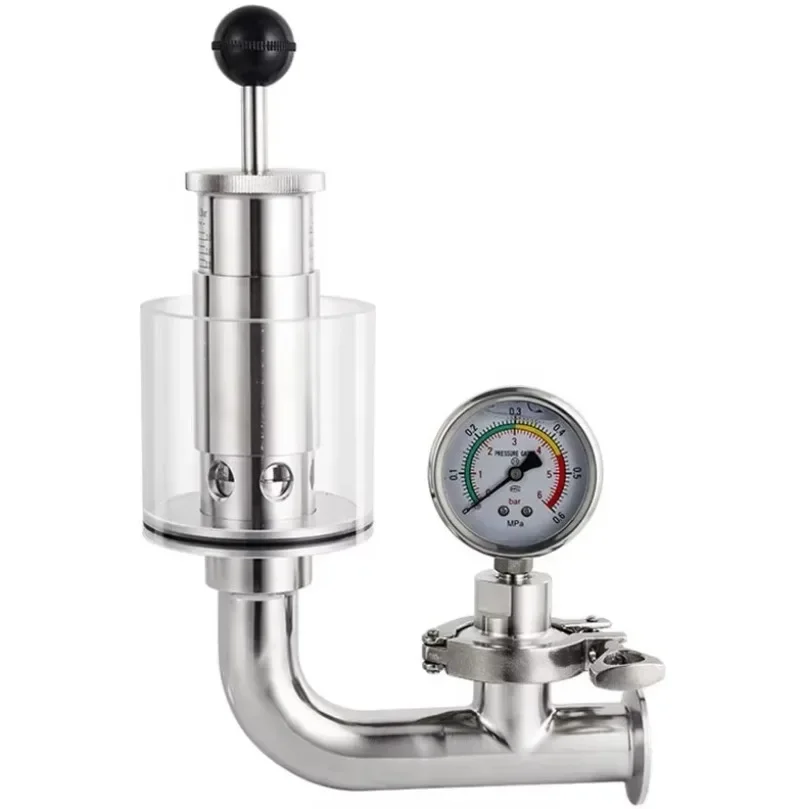 1.5 tc สุขาภิบาล tri clover แคลมป์ไดอะแฟรม manometer bunging brewer วาล์วปั่น
