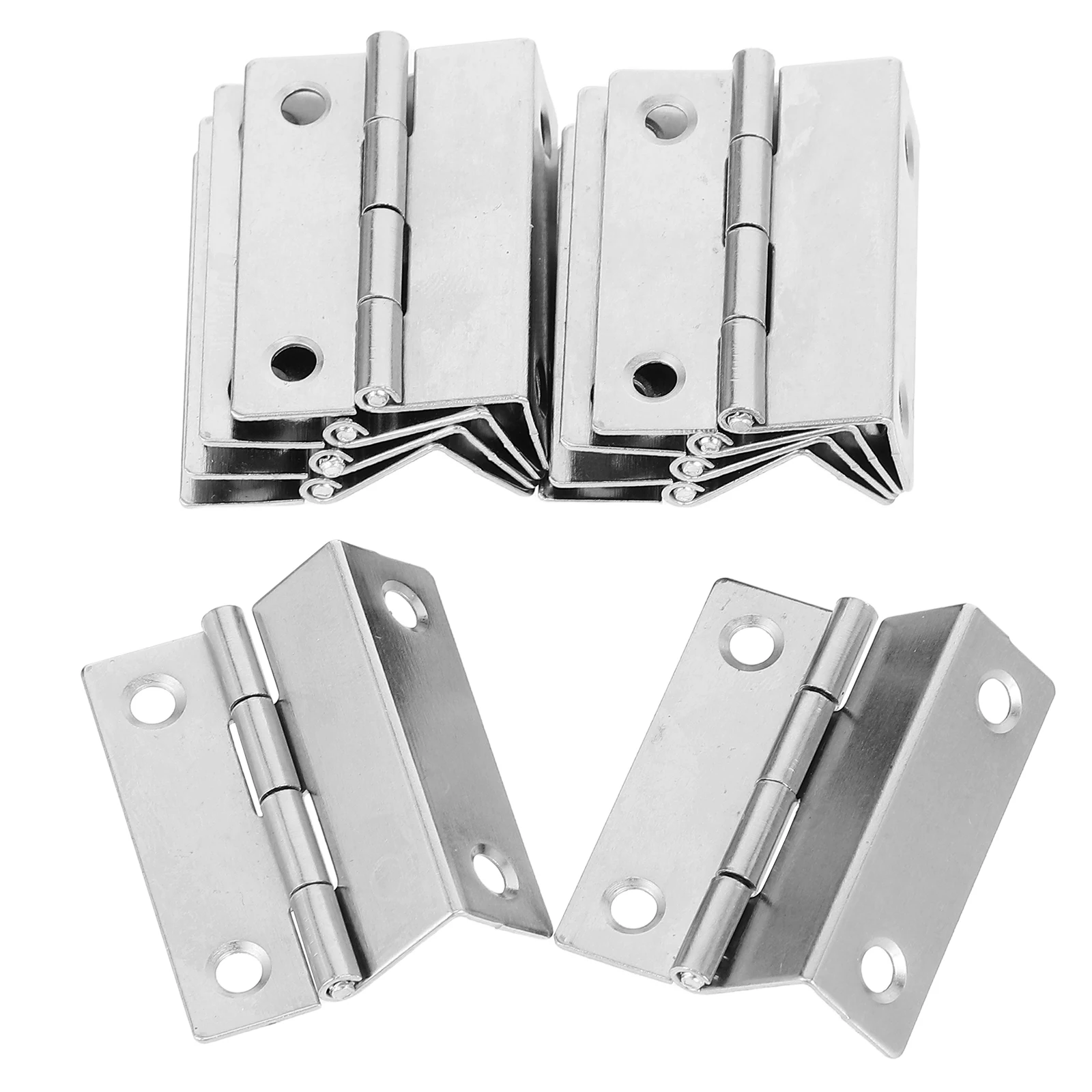 

10pcs Flip Hinge Heavy Duty Cabinet Flat Drawer Folding Right Angle Hinges Wood Kitchen Closet Door Metal Load Bearing
